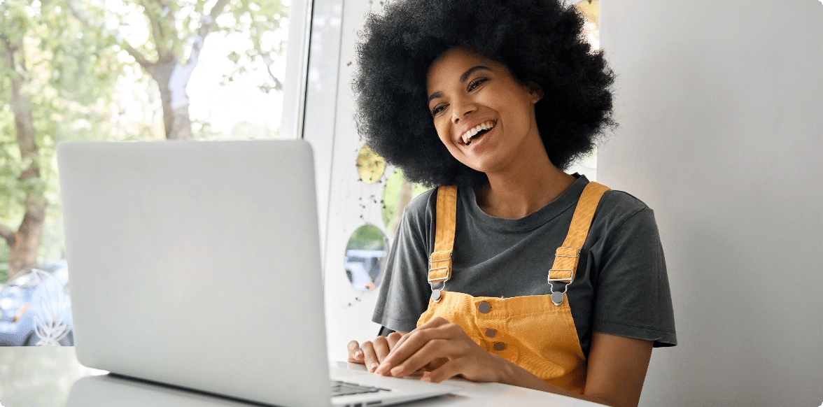 The Perfect Layout for Your Book, Woman with computer